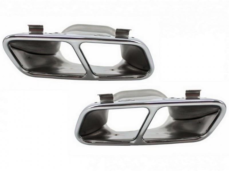 MERCEDES CLA W117 2013-2018 DIFFUSORE POSTERIORE ABS + TERMINALI CROMATI A45 AMG