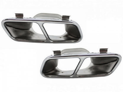 MERCEDES CLA W117 2013-2018 DIFFUSORE POSTERIORE ABS + TERMINALI CROMATI A45 AMG