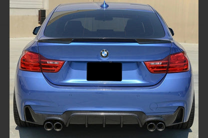 BMW SERIE 4 F32 F33 F36 2013-2019 DIFFUSORE POSTERIORE M4 DESIGN CARBON LOOK AUTOELEGANCERICAMBI