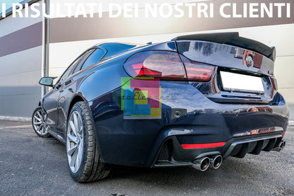 BMW SERIE 4 F32 F33 F36 2013+ SOTTO PARAURTI POSTERE DIFFUSORE ABS CARBONIO AUTOELEGANCERICAMBI