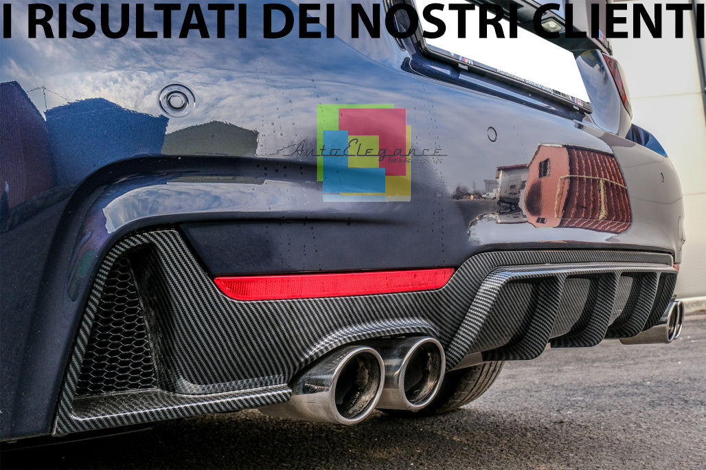 BMW SERIE 4 F32 F33 F36 2013-2019 DIFFUSORE POSTERIORE M4 DESIGN CARBON LOOK AUTOELEGANCERICAMBI
