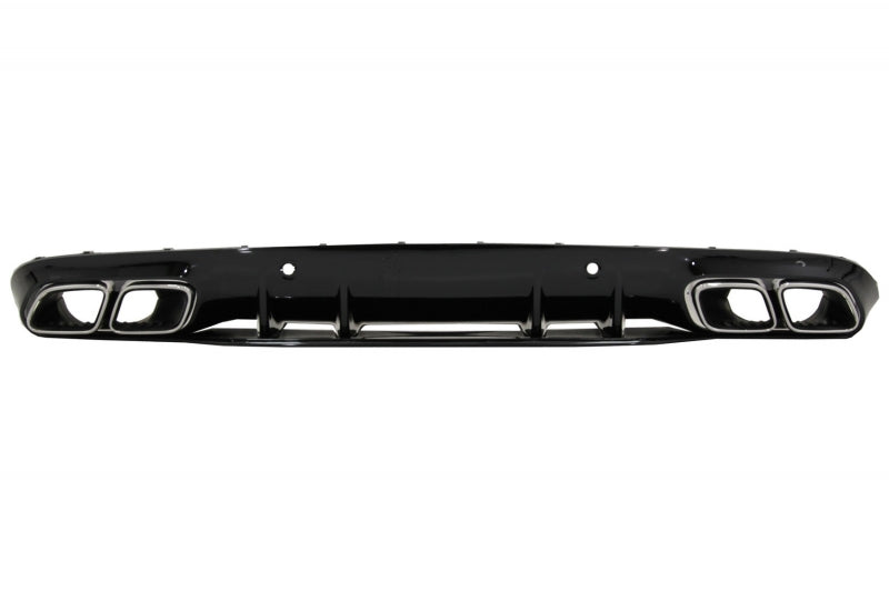 MERCEDES C C205 A205 2014-2019 REAR DIFFUSER ABS STEEL MUFFLERS AMG BLACK
