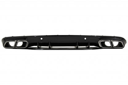 MERCEDES C C205 A205 2014-2019 REAR DIFFUSER ABS STEEL MUFFLERS AMG BLACK