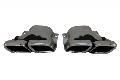 MERCEDES C C205 A205 2014-2019 REAR DIFFUSER ABS STEEL MUFFLERS AMG BLACK