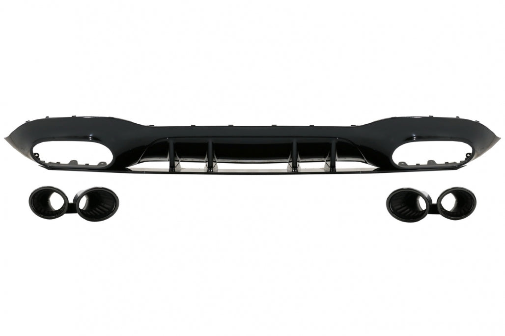 MERCEDES A-CLASS W177 SEDAN AMG REAR DIFFUSER WITH BLACK TIP-PIPE