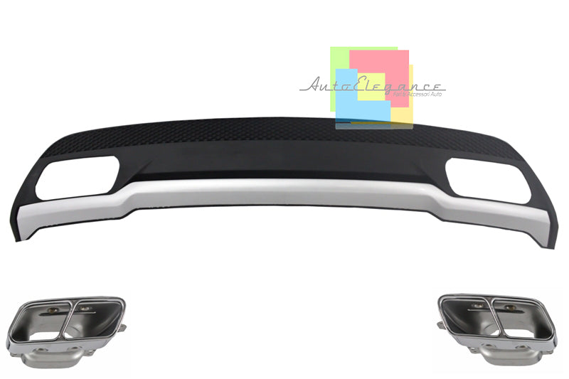 MERCEDES CLASSE A W176 DIFFUSORE SOTTO PARAURTI POSTERIORE CON TERMINALI AMG
