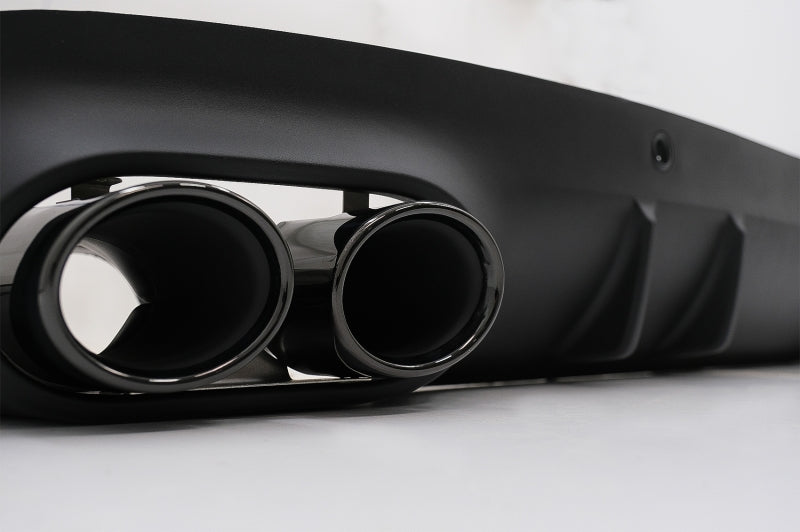 MERCEDES CLS C257 2018+ REAR DIFFUSER WITH BLACK STAINLESS STEEL TIPPER AMG