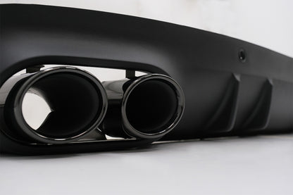 MERCEDES CLS C257 2018+ REAR DIFFUSER WITH BLACK STAINLESS STEEL TIPPER AMG