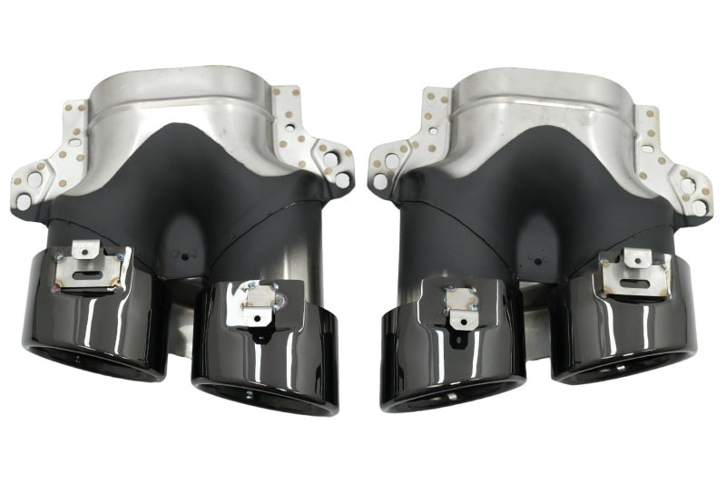 MERCEDES CLS C257 2018+ REAR DIFFUSER WITH BLACK STAINLESS STEEL TIPPER AMG