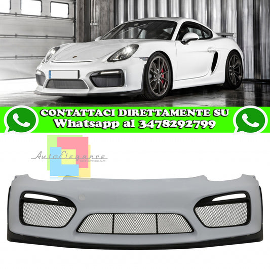 PORSCHE CAYMAN & BOXSTER 2012-2016 PARAURTI ANTERIORE IN ABS LOOK GT4