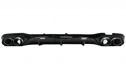 MERCEDES E W213 AMG LOOK REAR DIFFUSER WITH GLOSSY BLACK TIP-PIPE