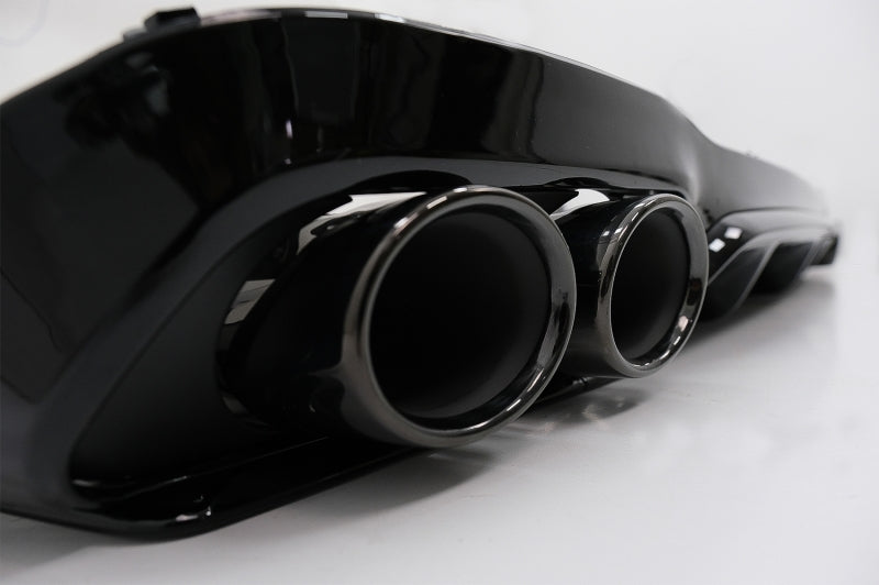 MERCEDES E W213 AMG LOOK REAR DIFFUSER WITH GLOSSY BLACK TIP-PIPE