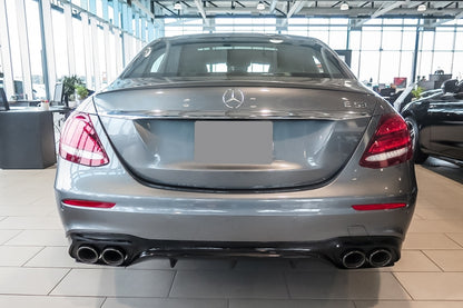 MERCEDES E W213 AMG LOOK REAR DIFFUSER WITH GLOSSY BLACK TIP-PIPE
