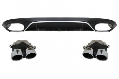 MERCEDES CLASSE E C238 A238 2016+ DIFFUSORE POSTERIORE CON TERMINALI AMG