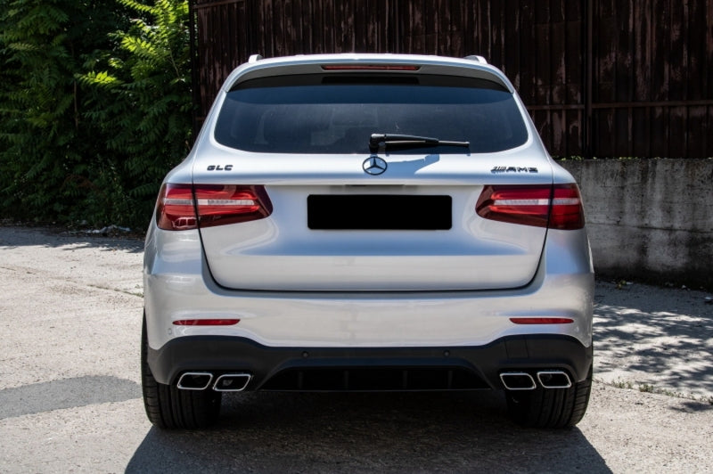 MERCEDES GLC X253 SUV 2015- ABS REAR DIFFUSER AND STAINLESS STEEL TIPPER AMG