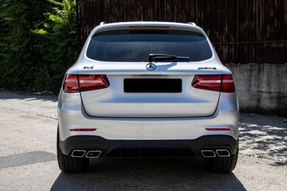 MERCEDES GLC X253 SUV 2015- ABS REAR DIFFUSER AND STAINLESS STEEL TIPPER AMG