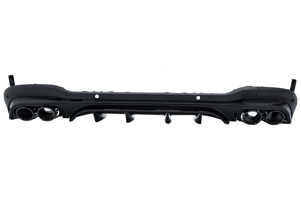 MERCEDES GLC X253 SUV 2020+ ABS REAR DIFFUSER &amp; BLACK STAINLESS STEEL TIPPER AMG