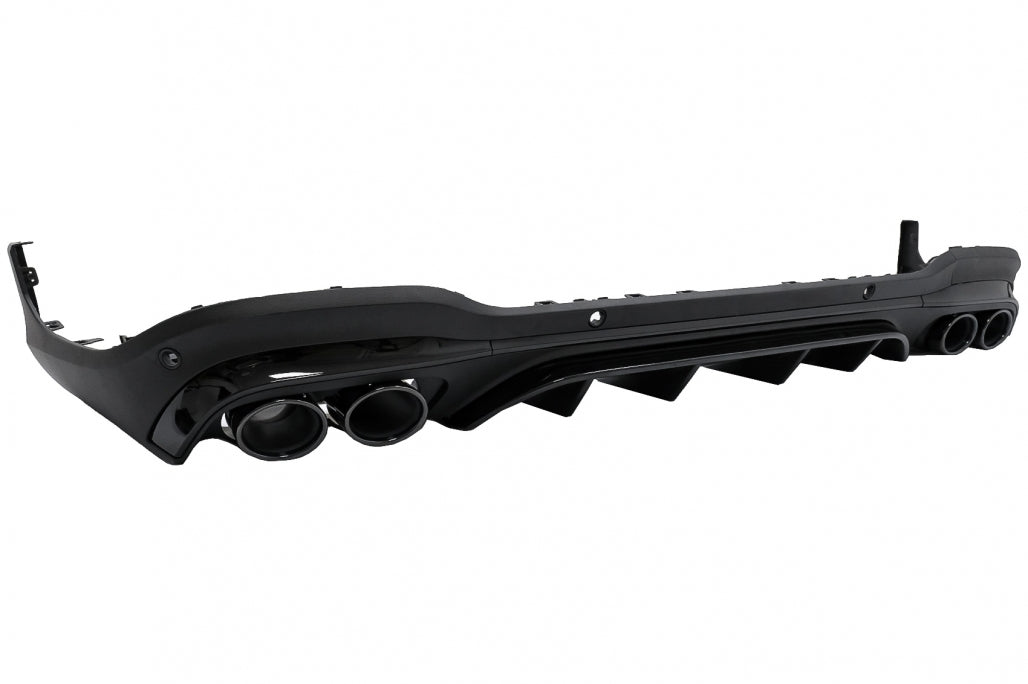 MERCEDES GLC X253 SUV 2020+ ABS REAR DIFFUSER &amp; BLACK STAINLESS STEEL TIPPER AMG