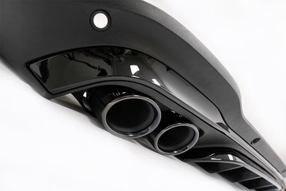 MERCEDES GLC X253 SUV 2020+ ABS REAR DIFFUSER &amp; BLACK STAINLESS STEEL TIPPER AMG