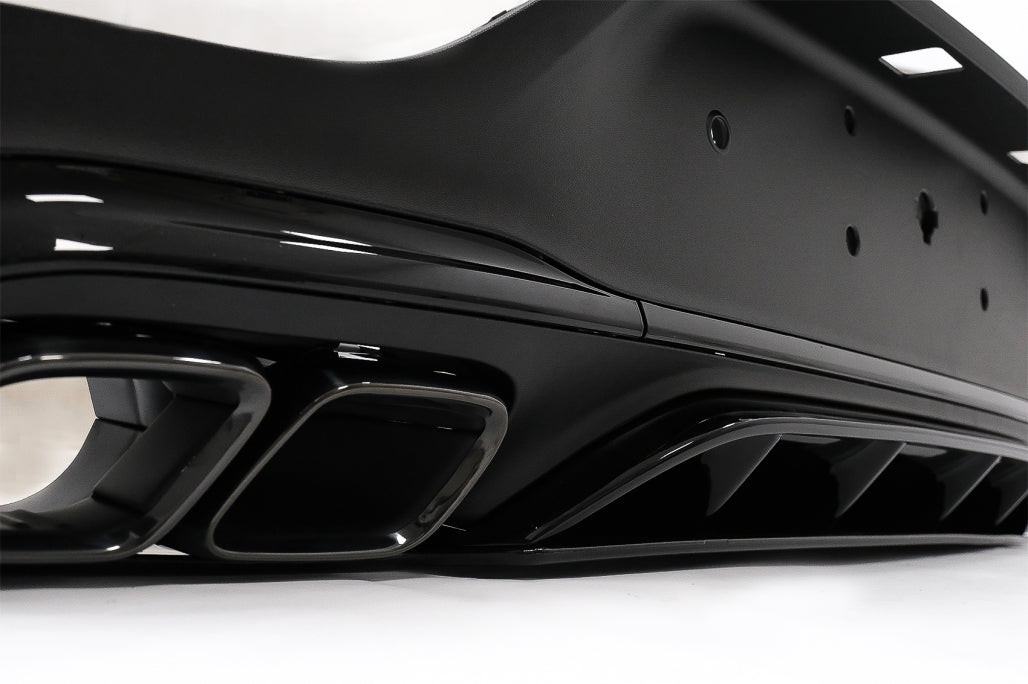 REAR DIFFUSER MERCEDES GLC COUPE C253 2020+ ABS &amp; BLACK TIPPER AMG