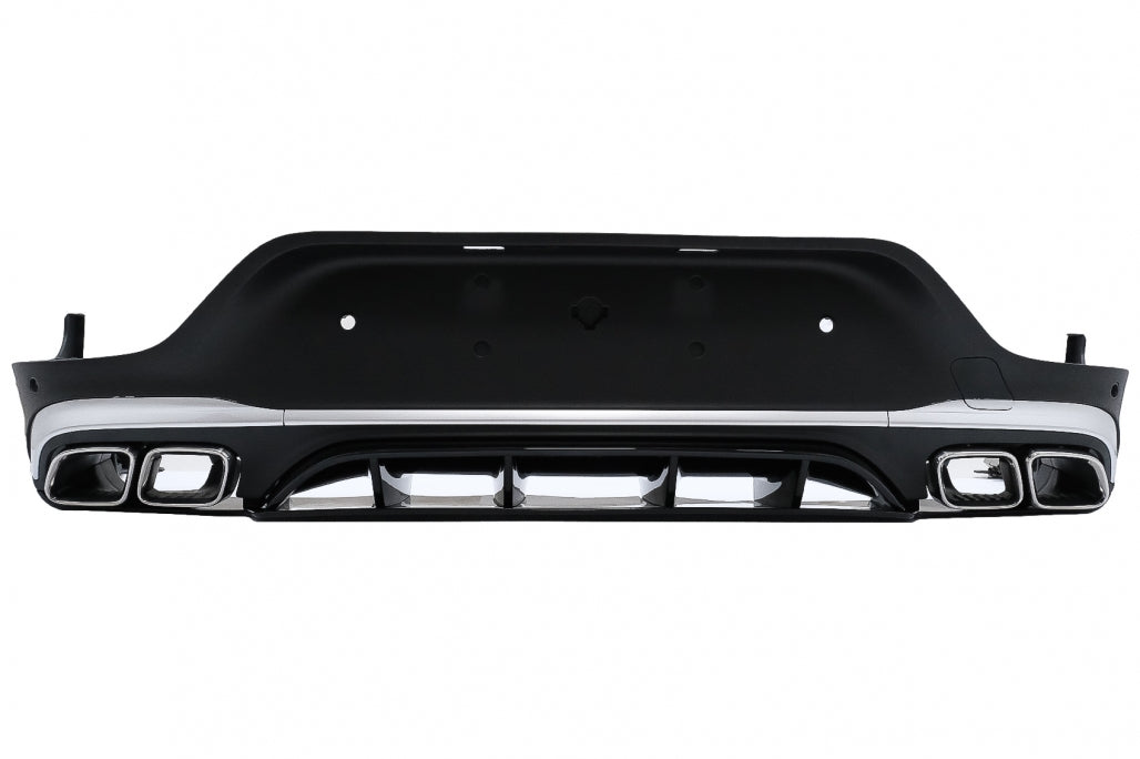 MERCEDES GLC COUPE C253 2020+ LIFT ABS REAR DIFFUSER AND STAINLESS STEEL TIPPER