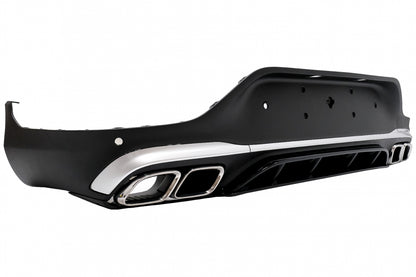 MERCEDES GLC COUPE C253 2020+ LIFT ABS REAR DIFFUSER AND STAINLESS STEEL TIPPER