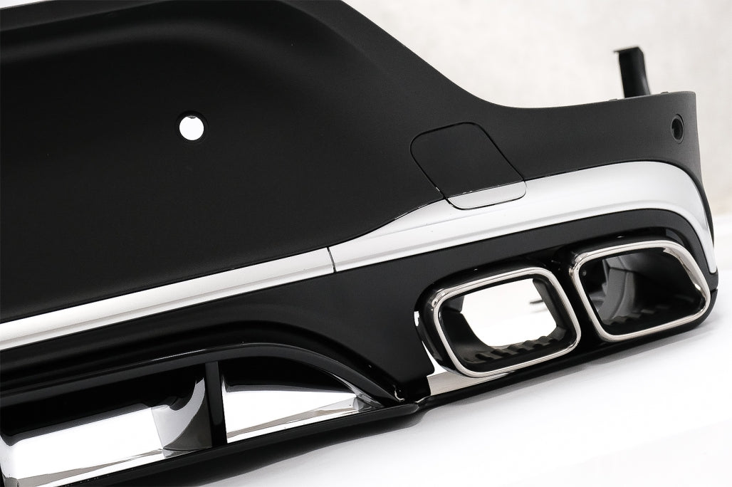 MERCEDES GLC COUPE C253 2020+ LIFT ABS REAR DIFFUSER AND STAINLESS STEEL TIPPER