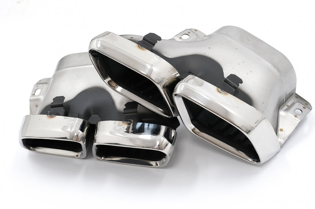 MERCEDES GLC COUPE C253 2020+ LIFT ABS REAR DIFFUSER AND STAINLESS STEEL TIPPER