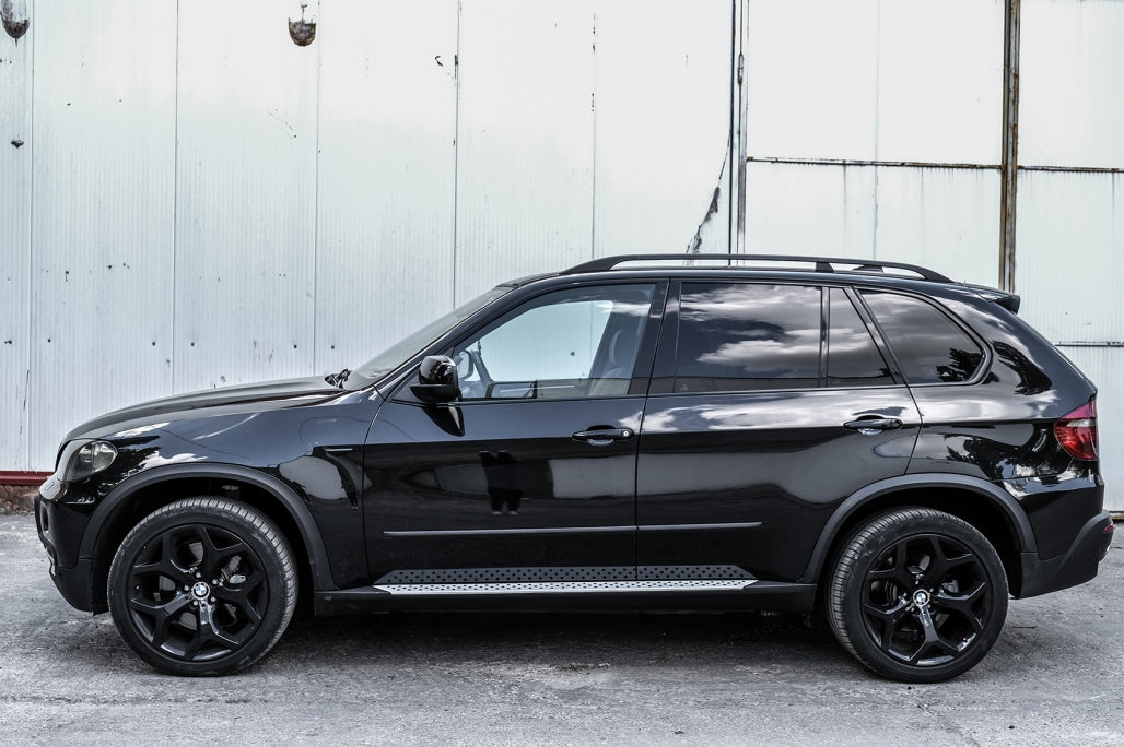 PEDANE LATERALI BMW X5 E70 2007 AL 2013 SOTTOPORTA IN ALLUMINIO / ABS