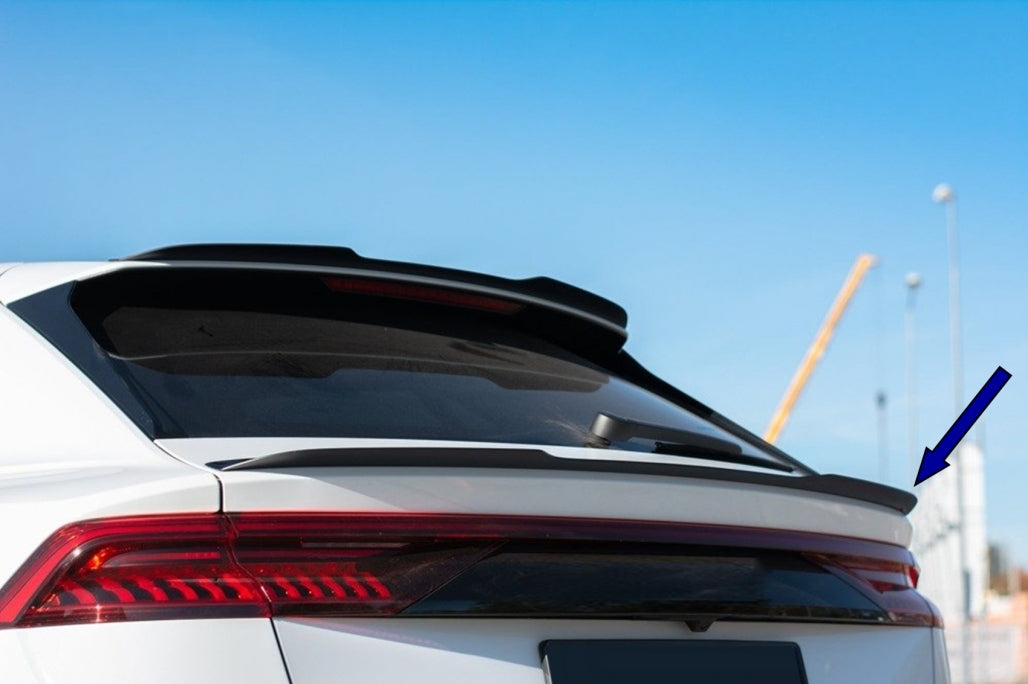 REAR HOOD SPOILER FOR AUDI Q8 GLOSS BLACK ABS