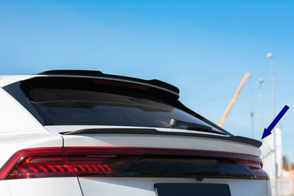 REAR HOOD SPOILER FOR AUDI Q8 GLOSS BLACK ABS