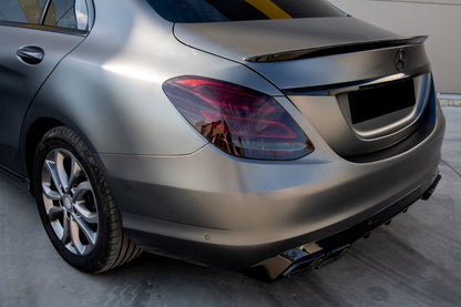 REAR SPOILER MERCEDES C SEDAN W205 2013-2021 AMG BONNET GLOSSY BLACK