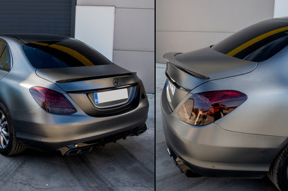 REAR SPOILER MERCEDES C SEDAN W205 2013-2021 AMG BONNET GLOSSY BLACK