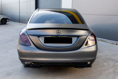 REAR SPOILER MERCEDES C SEDAN W205 2013-2021 AMG BONNET GLOSSY BLACK
