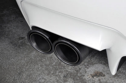 COPPIA TERMINALI DI SCARICO ACCIAIO INOX CARBON LOOK OPACO SPORTIVO AUTOELEGANCERICAMBI
