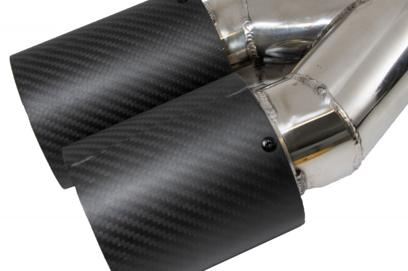 BMW COPPIA TERMINALI DI SCARICO ACCIAIO CARBONIO LOOK M / M SPORT AUTOELEGANCERICAMBI
