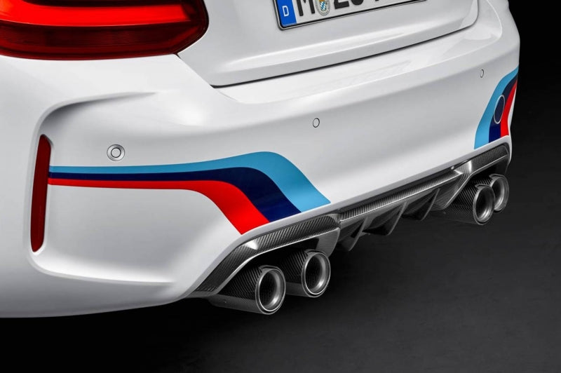 BMW COPPIA TERMINALI DI SCARICO ACCIAIO CARBONIO LOOK M / M SPORT AUTOELEGANCERICAMBI