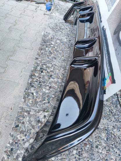 DIFFUSORE FR LOOK SEAT LEON 5F 2012-2016 SOTTO PARAURTI NERO LUCIDO ABS 0117