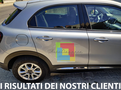 FIAT 500X FLAPS UNDER SIDE SKIRTS ABS / PLASTIC GLOSSY BLACK SPLITTER
