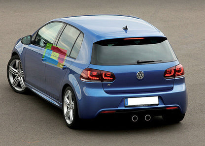 SPOILER POSTERIORE SUL TETTO + TERZO STOP LED VW GOLF 6 2008-2012 LOOK R20