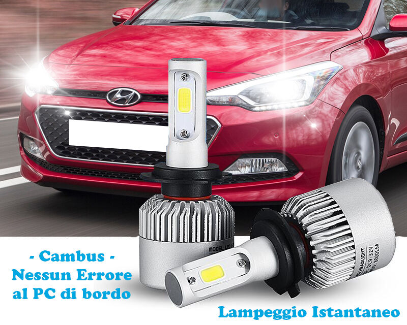LAMPADE ABBAGLIANTI ANABBAGLIANTI LED HYUNDAI I20 2014+ ISTANTANEO 6000K CREE
