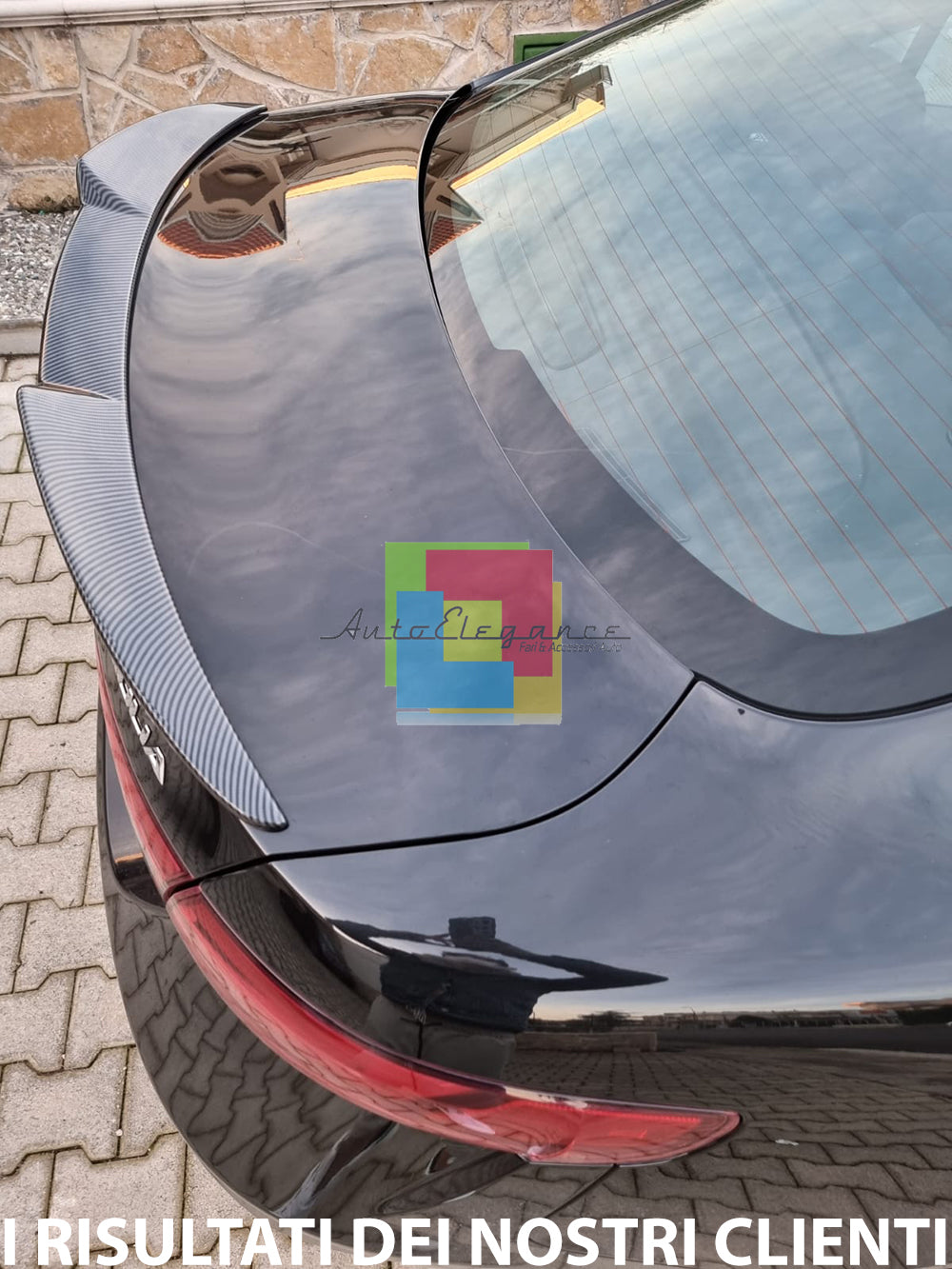 ALFA ROMEO GIULIA 2015-2021 HOOD SPOILER SPORTY DESIGN CARBON