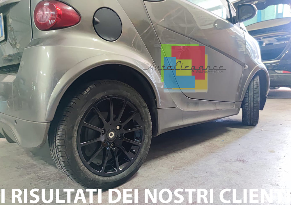 SMART FORTWO 451 SET 4 PIECES SPOILER MUDGUARDS WIDEENED IN ABS