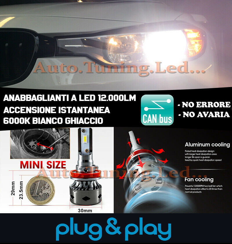 BMW 3 SERIES F34 GT INSTANT LOW BEAM LED HEADLIGHTS 6000K