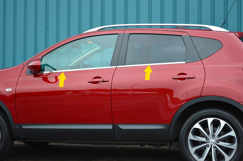 CORNICE FINESTRINI CROMATA ACCIAIO INOX PER Nissan Qashqai 2007-2013 AUTOELEGANCERICAMBI