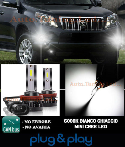 LAMPADE FENDINEBBIA A LED CREE TOYOTA LAND CRUISER 150 CAMBUS BIANCO 8000LM