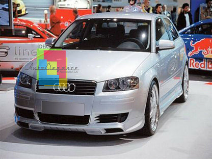 AUDI A3 8P 2003-2008 SPOILER ANTERIORE DESIGN S3 SLINE TUNING SOTTO PARAURTI AUTOELEGANCERICAMBI