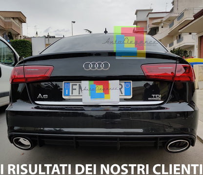 AUDI A6 4G C7 2015-2018 SOTTO PARAURTI POSTERIORE RS6 DIFFUSORE + TERMINALI AUTOELEGANCERICAMBI