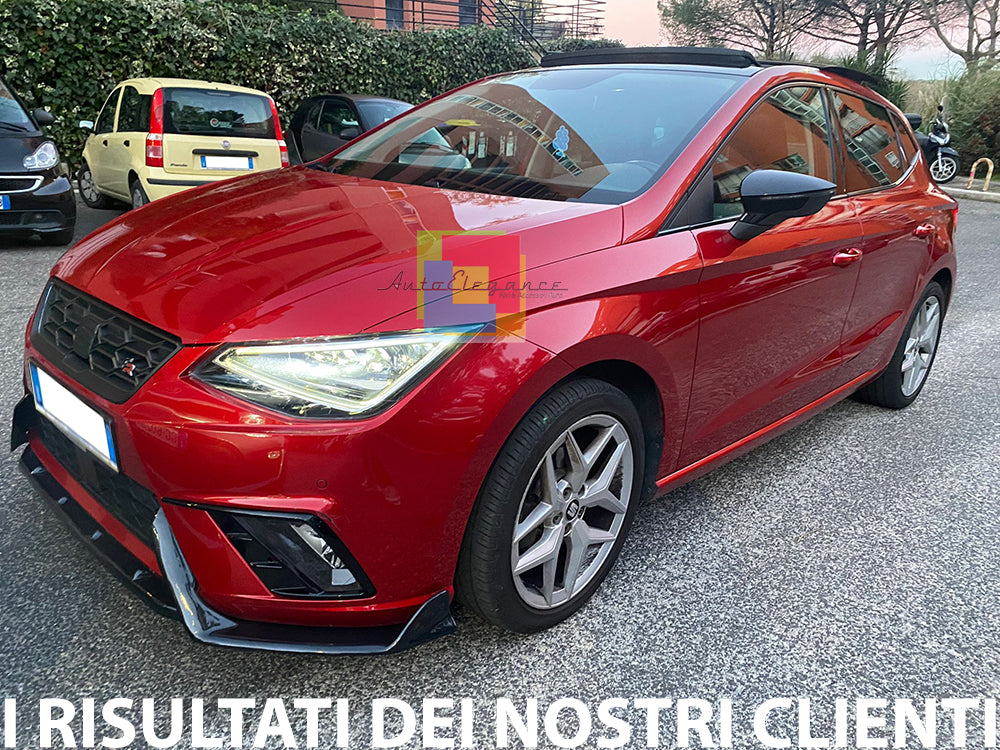 SEAT IBIZA V 2017+ SPOILER FR UNDER FRONT BUMPER ABS BLACK SPLITTER 0031