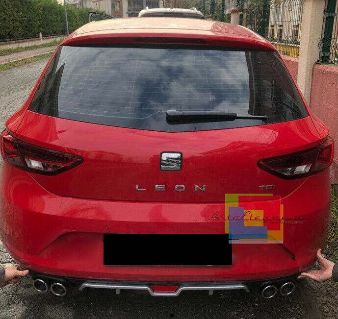 SEAT LEON 5F SOTTO PARAURTI POSTERIORE DIFFUSORE QUATTRO TERMINALI ABS -